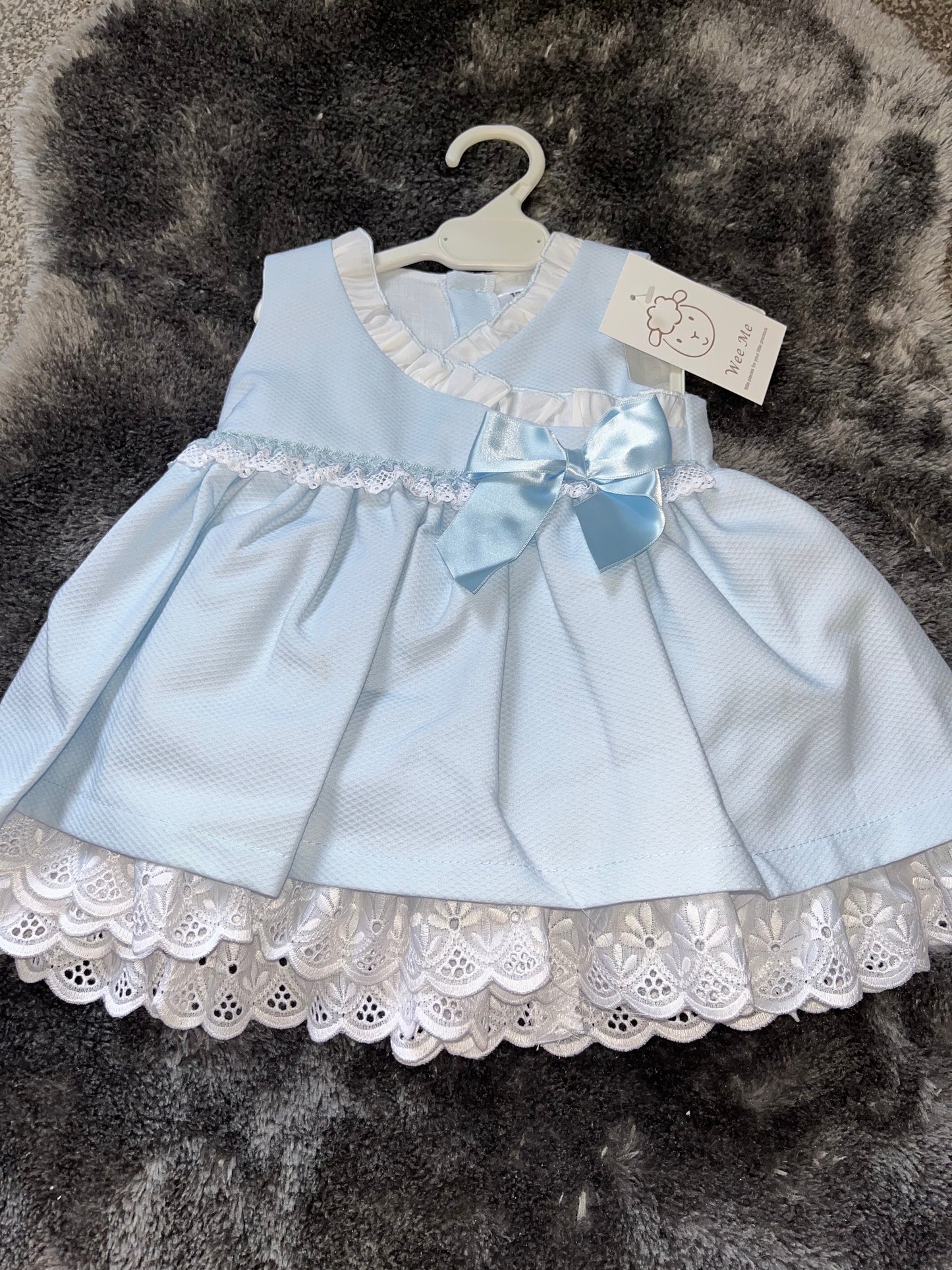 Blue Puffball Dress