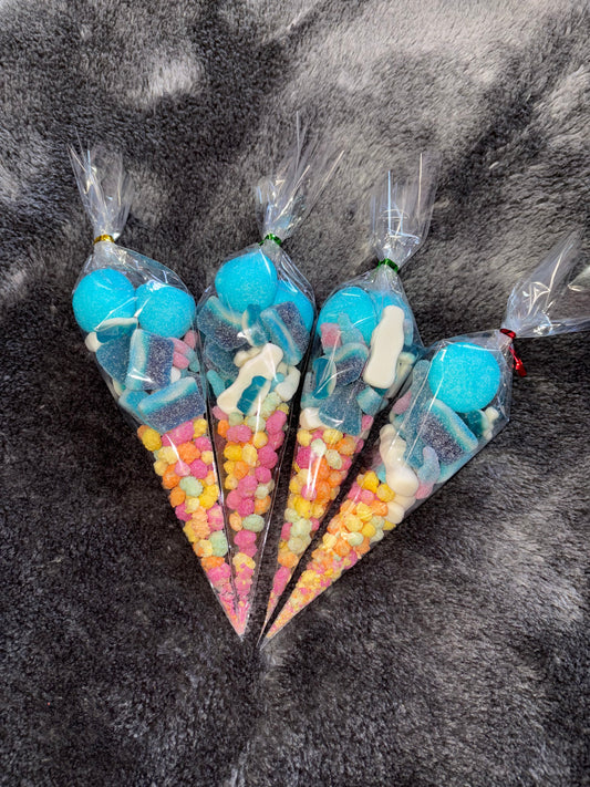 Blue sweet cones