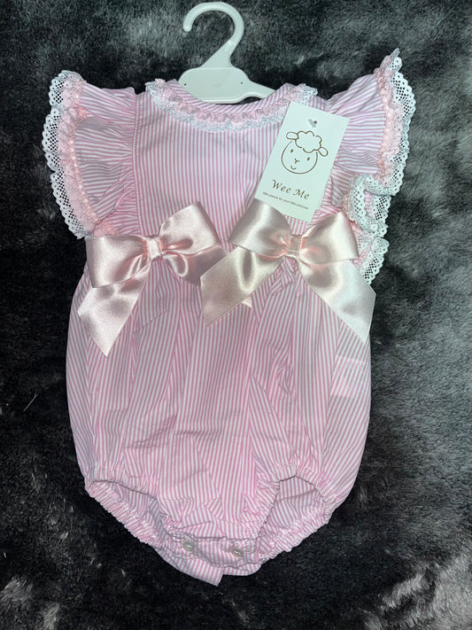 Pink Stripe Wee Me Romper