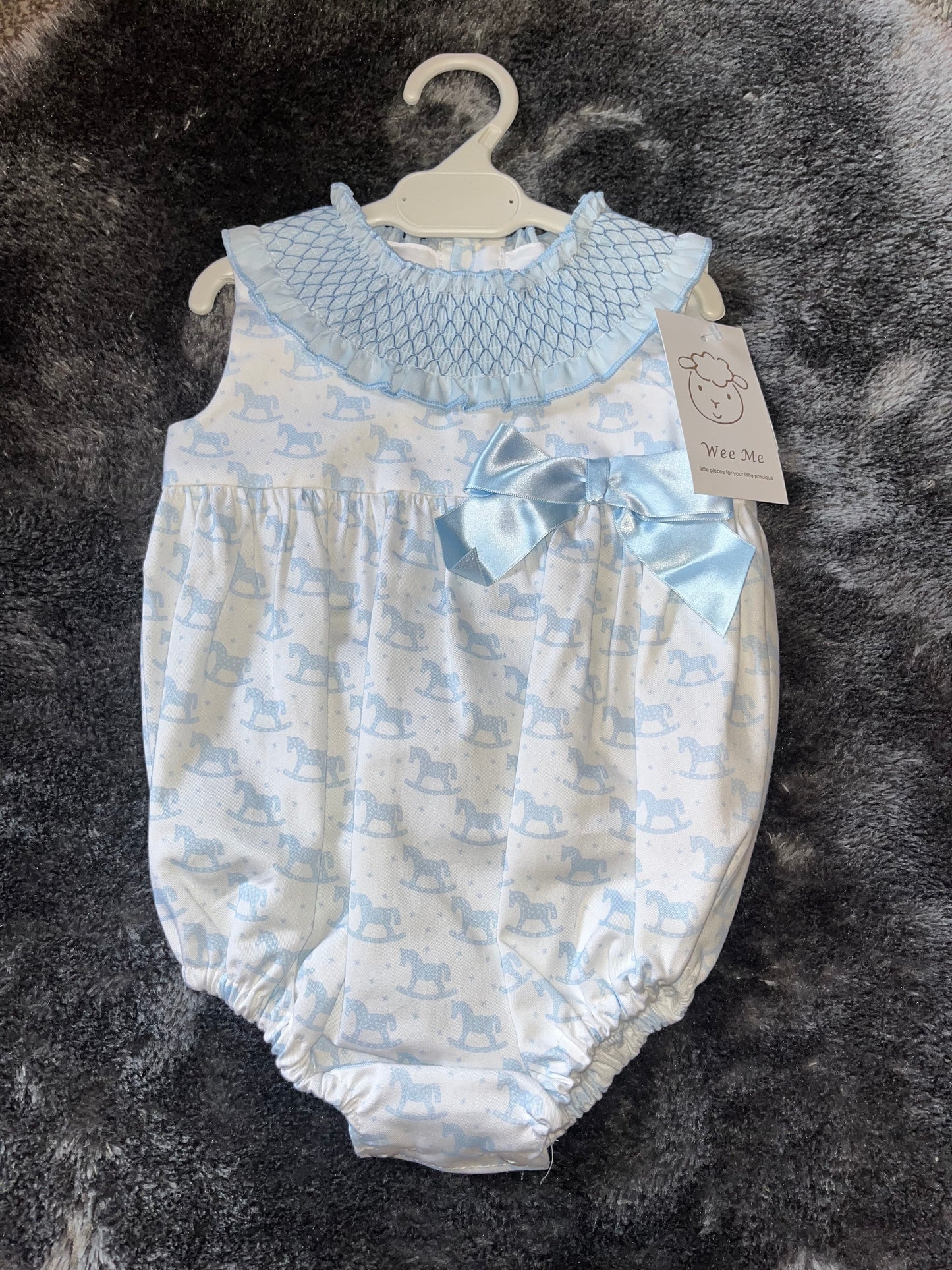 Blue Rocking Horse Romper